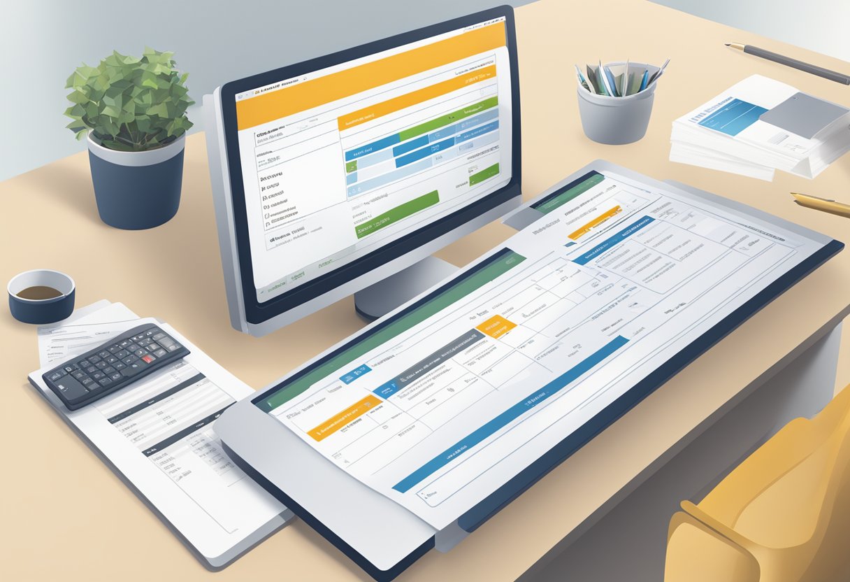 A computer screen displaying a table with invoice details in SAP