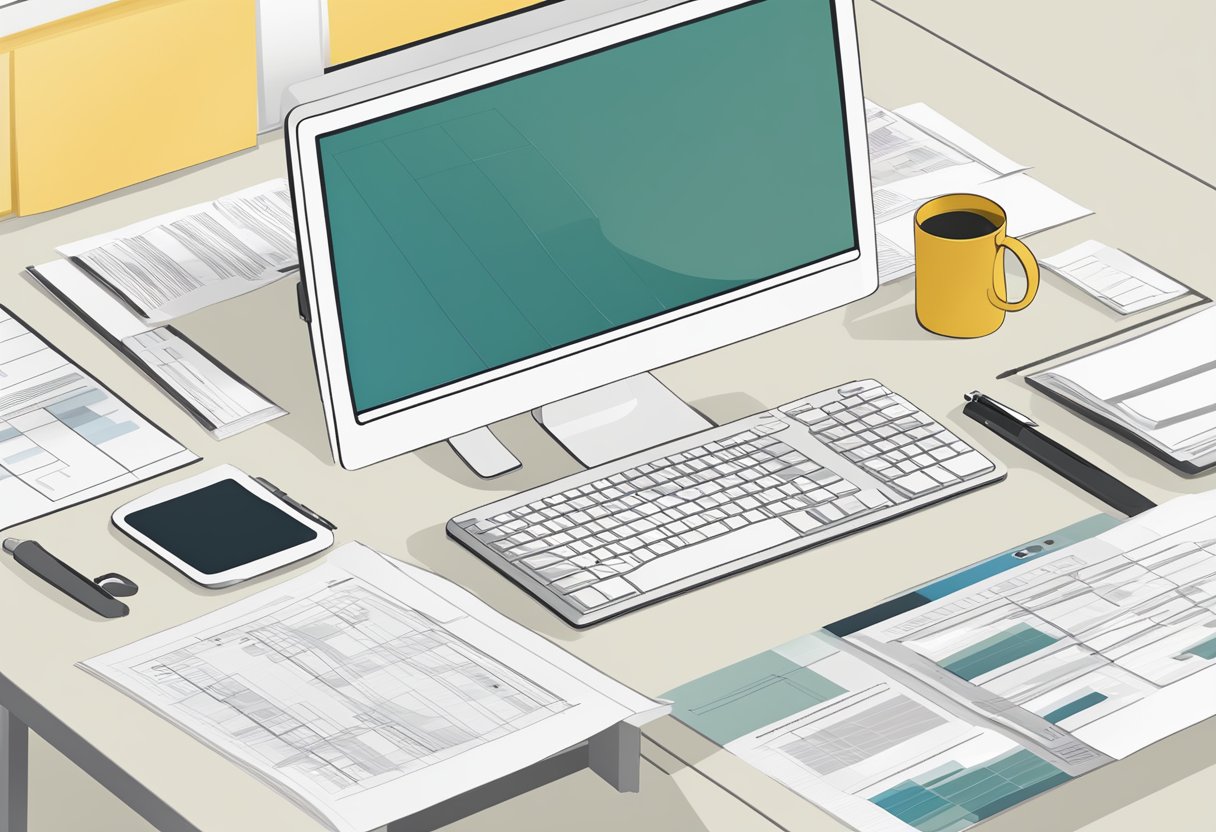 A table with various document items and their relevance, displayed on a computer screen with the SAP interface