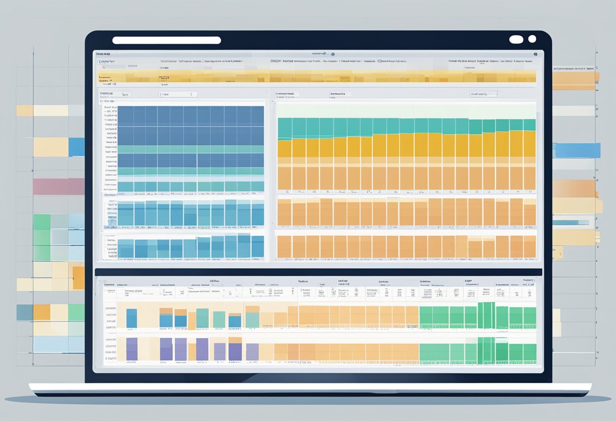 A computer screen displaying the MBEW table in SAP, with various columns and rows of price determination data