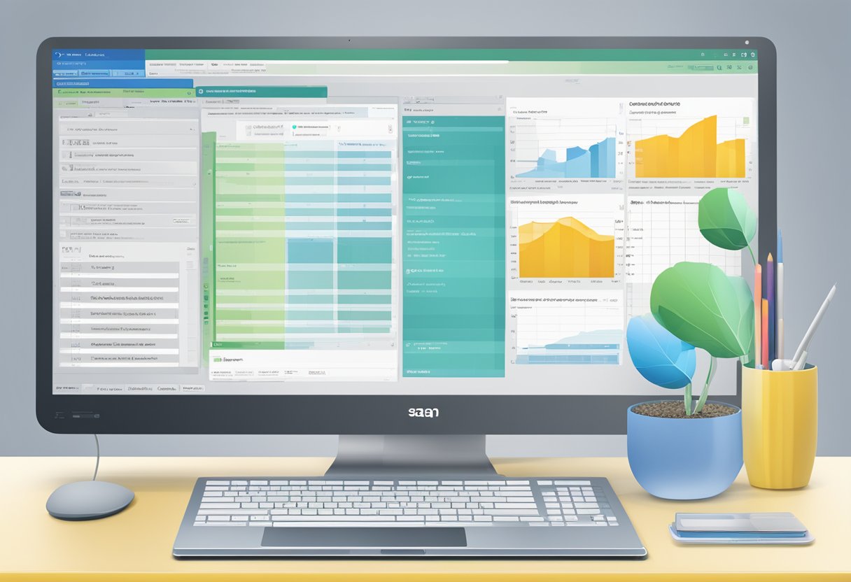 A computer screen displaying a UOM table in SAP, with data management and language settings visible