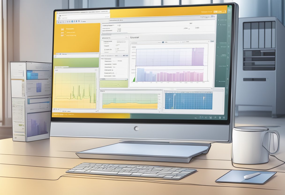 A computer screen with a table interface displaying characteristics in a SAP software environment