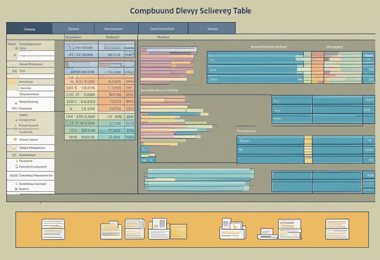 A computer screen displaying the inbound delivery table in SAP, with various columns and rows filled with data