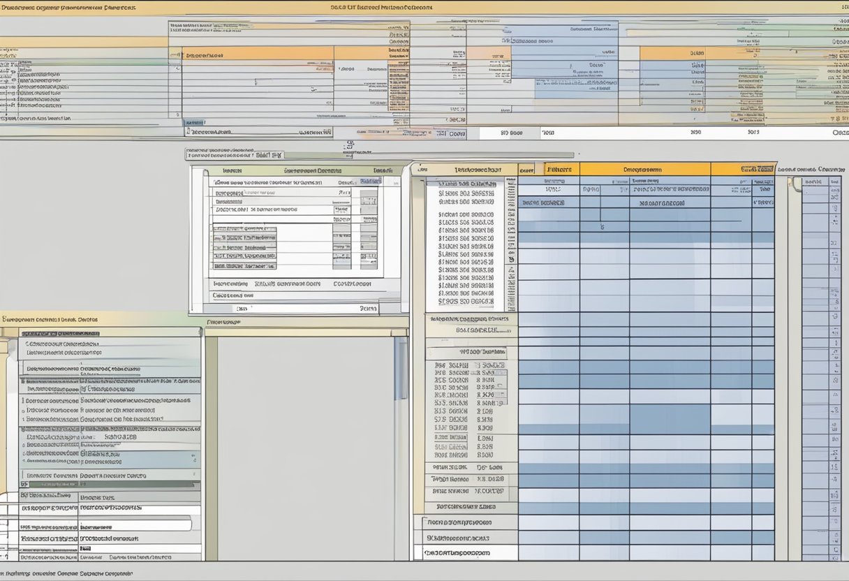 A computer screen displaying the Billing Process Configuration billing document table in SAP, with various columns and rows filled with data