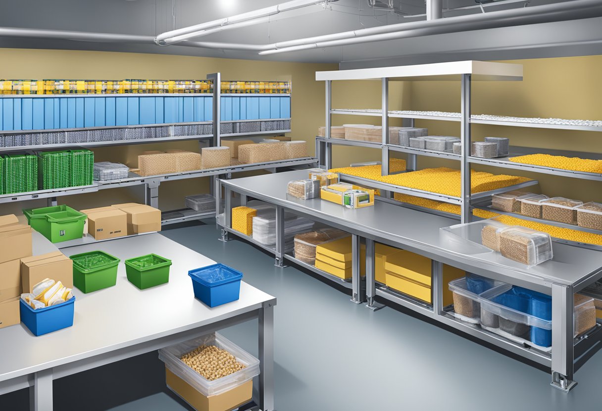 A table displaying various packing and packaging materials in SAP handling unit