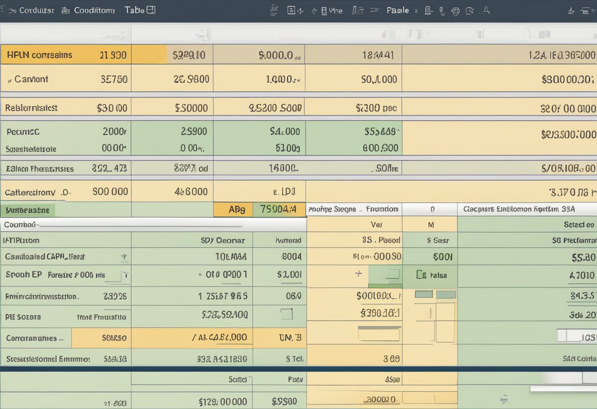 A computer screen displaying a table with price conditions and historical information in SAP