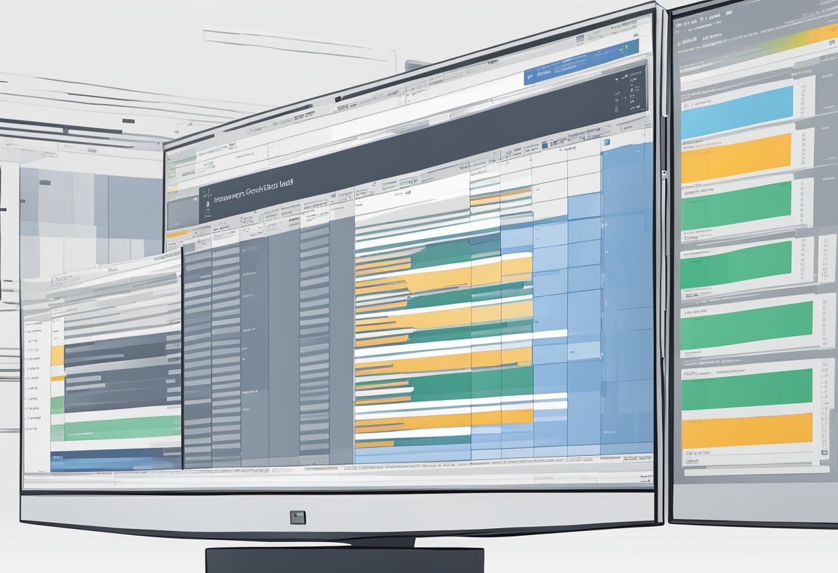 A computer screen displaying the MRP controller table in SAP, with data analysis and MRP runs being executed